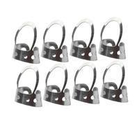 Baluue 8Pcs Stainless Steel Adjustable Thumbpicks and Finger Picks Set Hollowed Plectrum for Guitar and Banjo with Finger Protection and Comfortable Fit