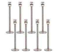 Baluue 8Pcs Stainless Steel Closet Rod Brackets Ceiling Mount Hooks Wardrobe Pole Holder Supports for Curtain Rods and Clothes Rails in Home Closets