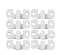 Baluue 8PCS Stainless Steel Photo Frame Hangers with Screws Flush Mount Brackets Interlocking Clips for Secure Wall Art Canvas Mirror Hanging Minimalist Invisible Design Quick