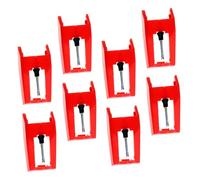 Baluue 8pcs Turntable Replacement Stylus Record Needles Stylus Needle Replacement for Record Player Red