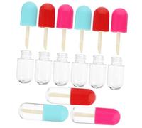 Baluue 9pcs Empty Lip Gloss Tube Lipstick Tubes DIY Lipstick Bottle Lip Balm Container Portable Cosmetic Container for Makeup Artist Random Color
