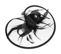 Baluue Accessory Plastic for Classic Occasions and Weddings and Special Vintage Black Fascinator with Mesh Ribbons Clips, Lightweight Plume Hat, Versatile Elegance Design Hair Cocktail