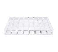 Baluue Acrylic Cosmetic Storage Case 16 Compartments for Blush and Sundries, Easy to Move and Display Jewelry, for Home and Dormitory Use