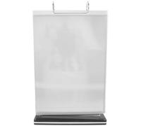 Baluue Acrylic Flip Book Stand 6 Pages Vertical Display, Detachable Design and Solid Base Support, Versatile Desktop Sign Holder for Events and Offices