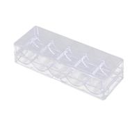 Baluue Acrylic Poker Chip Tray with Cover, 100-chip Capacity, Five-grid Design, Chip Box for Storage and Classified Placement in Poker Games
