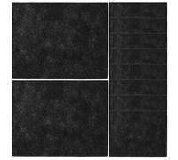 Baluue Activated Carbon Fiber Filter Sheets Activated Charcoal Pre Filter Pads 10pcs Black for Odor Absorption and Chemical Residue Removal for Range Hood and Ventilation Systems in Home