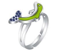 Baluue Adjustable Dolphin Mood Ring for Adults Color Changing Emotion Ring Open Band Animal Shape Stylish Finger Jewelry