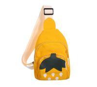 Baluue Adjustable PU Cartoon Strawberry Chest Bag for Little Cute Crossbody Shoulder Purse for Travel and Outdoor Use Yellow Sling Backpack Comfortable Lightweight Accessory