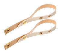 Baluue Adjustable Snap Button Shoe Straps for Women’s High Heels Matte Light Beige PU Heel Strap Anti-Loose Fixers No-Tie Shoelace Clips for Secure 1 Pair