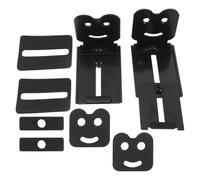 Baluue Adjustable Soundbar Wall Mount Bracket Metal Plastic Vibration-free Holder for Large Small Speakers, Stable Shelf for Home Theater or Hotel, Black