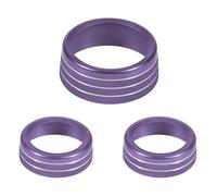 Baluue Air Conditioning Knob Covers with Decorative Effect Aluminum Alloy 3pcs and Easy Installation for 2015-2021 Muscle Car Interior Upgrade