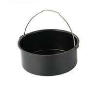 Baluue Air Fryer Cake Barrel Black Non-stick Baking Pan Kitchen Gadget for Home and Restaurant Dessert Mold Easy Clean Dishwasher Safe