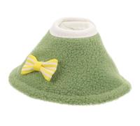 Baluue Anti-bite Parrot Collar Bird Cone Collar Deep Green Small Lightweight Aid for Injury