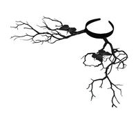 Baluue Antler Headband Creative Branch Horn Shaped Hair Accessory Black Silicone for No Deformation and No Fading, for Masquerade Balls and Parties