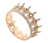 Baluue Baroque Bridal Wedding Crown Headpiece with Water Drop Rhinestones and Crystal Round Gems Alloy Princess Tiara Hair Accessory for Brides Masquerade Birthday Party and Costume
