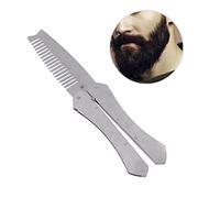 Baluue Beardmate Men's Beard Comb Stainless Steel Mustache Brush Mens Comb Beard Shaping Tool Portable Static for Home Barber