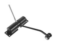 Baluue Black Zinc Alloy Automatic Door Closer Bar with Strong Force Practical Self-Closing Door Closer for Home School Dormitory and Commercial Use Noise Reduction