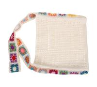 Baluue Bohemian Crochet Beach Tote Bag for Women Large Knitted Shoulder Handbag Summer Vacation Party Shopping Lightweight Retro Hippie Style