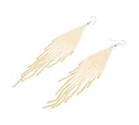 Baluue Boho Beaded Tassel Earrings Long Dangly Ear Decor Lightweight for Women Daily Wear Stylish Fashion Accessory