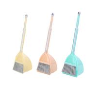 Baluue Boy Girl's Broom and Dustpan Set Mini Cleaning Toys for Boys and Girls Orange for Indoor Play and Learning