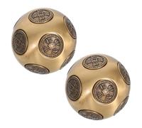 Baluue Brass Hand Exercise Ball with Rotating Dodecagon Faces for Grip Strengthening Finger Flexibility and Stress Relief Compact Handball for Rehabilitation and Fitness Training