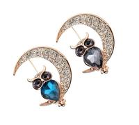 Baluue Breastpin Creative Clothes Decoration for Women Brooch Lightweight Portable Carry 2pcs Alloy Owl Shaped Lovely Colourful Oil Dropped Party Daily Use
