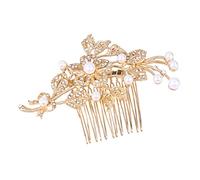Baluue Bridal Hair Comb Delicate Pearl Flower Design Elegant Rhinestone Headpiece for Weddings and Special Occasions Hair Accessory for Brides and Bridesmaids