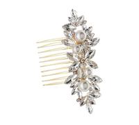 Baluue Bride Hair Comb Rhinestones Elegant Decorative Hair Comb for Women for Weddings Proms and Special Occasions Delicate Pearl and Rhinestone Headpiece Accessories
