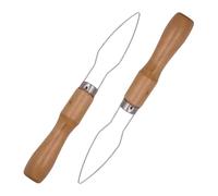 Baluue Button Hook and Personal Use at Home for DIY Clothing Projects 2pcs Dressing Aid Tools with Wood and Metal Handles, Portable and Easy to Use for Seniors and Disability