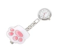 Baluue Cat Paw Pocket Watch with Clear Arabic Dial Accurate Nurse Fob Chain for Doctors and Medical Staff Creative Cute Cartoon Design for Hospital Use