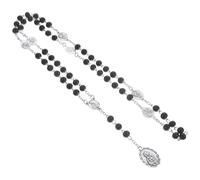 Baluue Catholic Prayer Beads Necklace Rosary Beaded Chain Small Tiny Beaded Necklace for Religious Devotion and Daily Prayer Use