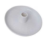 Baluue Ceramic Candlestick Holder White Matte Finish with Large round Tray, Simple Candle Stand for Home Decoration, Creates Romantic Atmosphere in Indoor Spaces