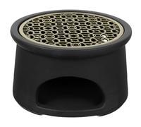 Baluue Ceramic Teapot Warmer Black Large Tea Light Candle Warmer Essential Oil Burner Wax Melts Melting Base for Home Office Restaurant Heat-resistant Decorative
