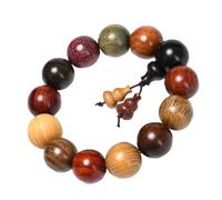 Baluue Chic Wooden Bead Bracelet for Women and Couples, Comfortable and Decorative Buddha Bead Bracelet Creative Design, for Employee Welfare and Travel Commemorative Gifts Random Color