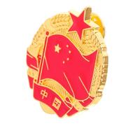 Baluue China Chinese Flag Brooch Pin Vintage Star Design Lapel Pin for Clothing Bags and Hats Stylish Patriotic Accessory for Festivals and Events Retro Elegance and Durable