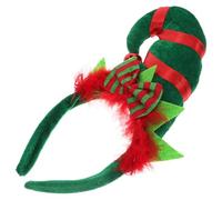 Baluue Christmas Hat Headband for Costume Party Comfortable to Wear to Create Festive Atmosphere with Plume Decoration and Jingle Bell, Lightweight Fabric Hairband