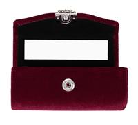 Baluue Compact Lipstick Holder with Faux Pearl and Mirror, Small Velvet Storage Case for Purse, for Outdoor Cosmetic Organisation and Women