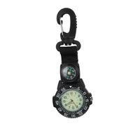 Baluue Compass Wall Watch Outdoor Hiking Backpacker Watch Nylon Strap and Carabiner Hook for Survival and Mountaineering Activities