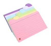 Baluue Cream Index Cards with Punchhole Ring Binder Bulk Study Essentials for College Students Smooth Paper for Easy Writing and Organization Memory Word Notebook for Vocabulary