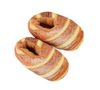 Baluue Creative Bread Design Warm Cotton Slippers for Women Winter Indoor Household Sandals Fashion Heel Wrapped Style One Fits Cozy Non-slip Loaf Slippers for Bedroom and Dormitory Use