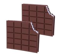 Baluue Creative Portable Chocolate Pattern Sticky Memo Pads 2pcs, Small Blank Note Pads for School Office, Practical Writing Paper Stickers for Messages and Reminders