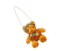 Baluue Cute Bear Shaped Plush Crossbody Bag for Brown Shoulder Bag with Soft Material for Working and Walking Stylish Girl