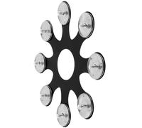 Baluue Cymbal Tambourine, Drum Hihat Accessory, Pet and Stainless Steel, Black, for Drum Set, Popular Music, Enhanced Tonal Layering