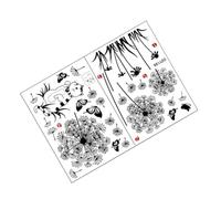 Baluue Dandelion Butterflies Wall Stickers 2 Sheets 35x50cm Removable Room Decoration Wall Art Decal for Living Room and Bedroom