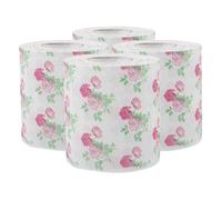 Baluue Decorative Colored Toilet Paper Roll with Floral Printing 4 Rolls Soft Bathroom Tissue for Home Party Travel Use