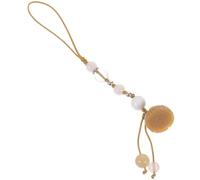 Baluue Delicate Yellow Jade Agate Phone Strap Short Watermelon Crystal Aventurine Multi-purpose Phone Chain Decor for Car Key Keeps Small Items Safe