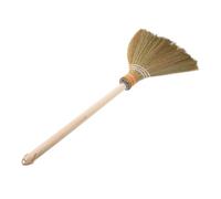 Baluue Detachable Handle Asian Natural Straw Broom Soft Bristle Floor Sweeper for Indoor Outdoor Use Garden Courtyard Garage Leaves Dust Cleaning Tool