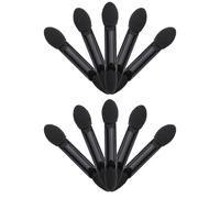 Baluue Disposable with Plastic Handle Dual Sided Oval Eyeshadow Brush Sponge Applicators 10pcs Convenient and Efficient Makeup Tool for Beginners, for Festivals and Performances