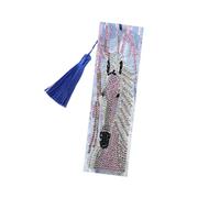 Baluue DIY Full Drill Horse Pattern Beads Painting Bookmark with Resin Diamonds and Tassel Handmade Art Craft Page Mark Kit for Books Gift for All Ages Easy and Dazzling Decorative Book