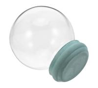 Baluue DIY Snow Globe Dome Clear Glass Cover with Base for Crafts and Holiday Decorations Fillable Transparent Globe for Custom Ornaments Photos and Artificial Snow Unique Home Accent for